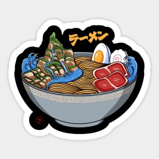 Great Wave Ramen Sticker